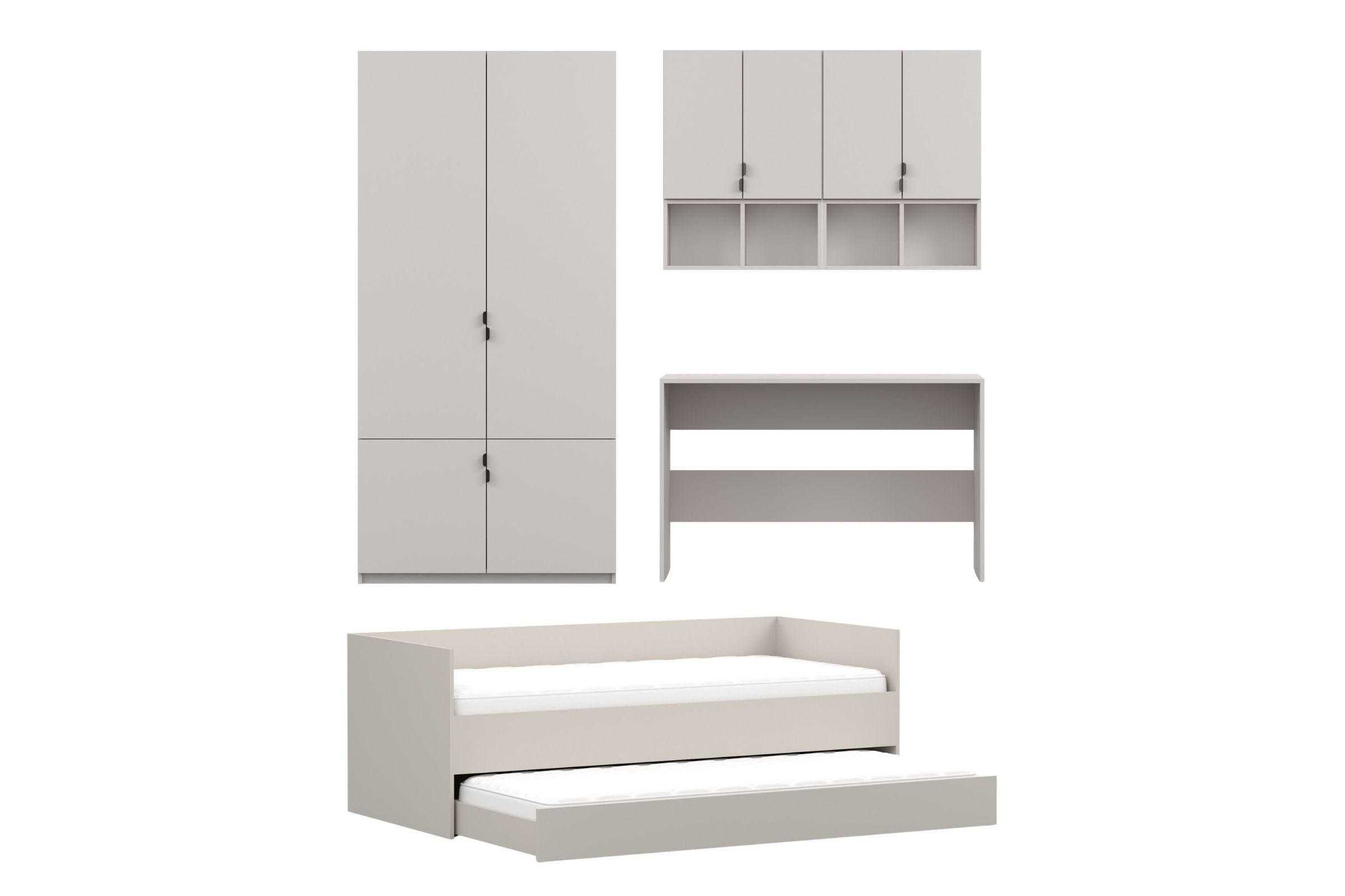 JUGENDZIMMER MANO C 7-teilig in Kaschmir - Kaschmir, Holzwerkstoff (316/200/205cm) - Deine Möbel 24