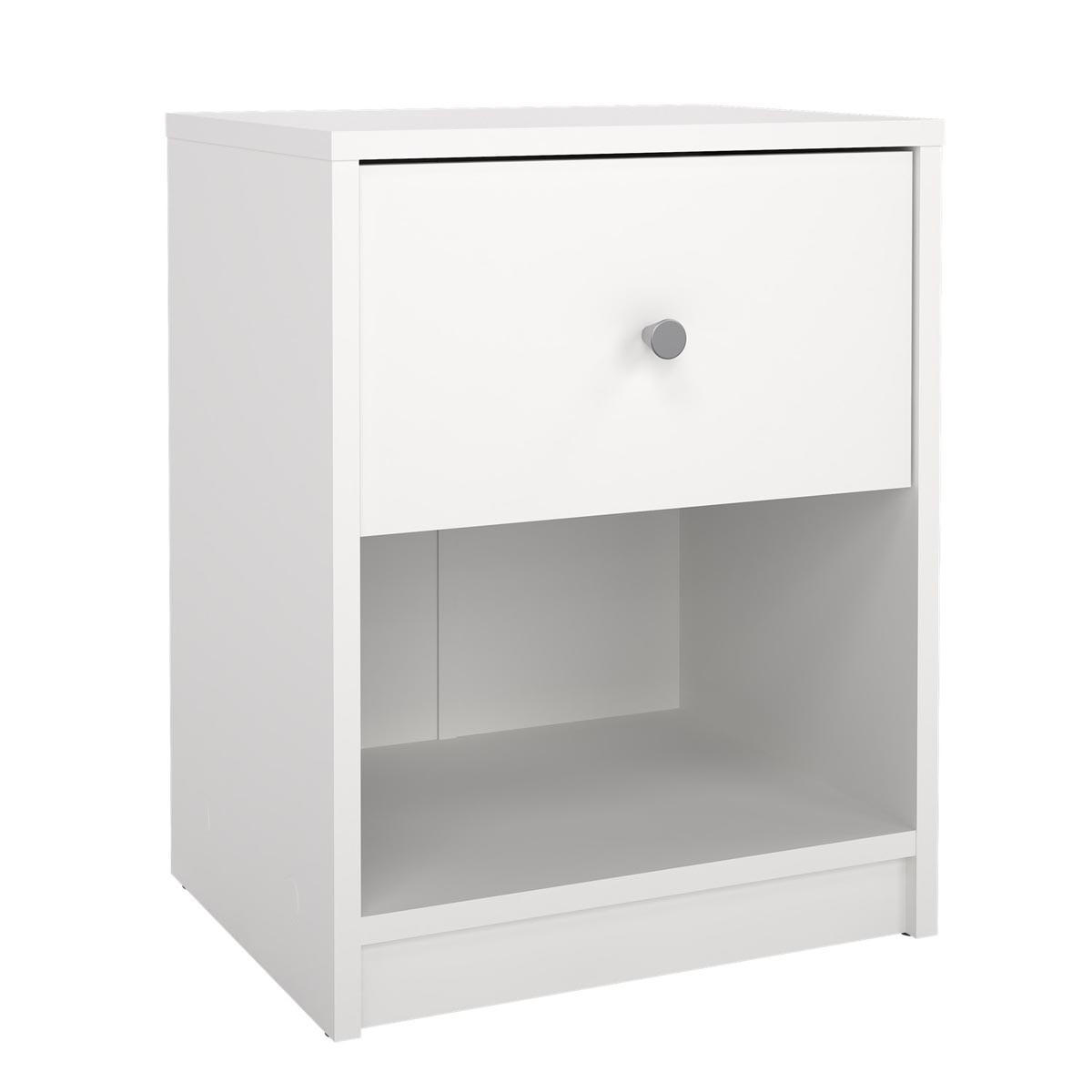 NACHTSCHRANK weiß - Weiß, Holzwerkstoff (38/48/30cm) - ebuy24