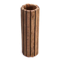 DEKO-SÄULE Spira 55 Massivholz, rund, für Pflanzen, Kerzen naturfarben - Naturfarben, Holz (11/18/55cm) - CREEDWOOD