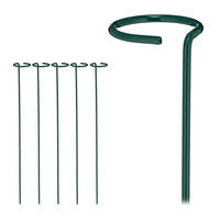 6XPFLANZSTÄBE - Dunkelgrün, Metall (6/60/6cm) - Relaxdays