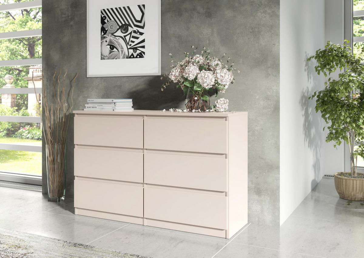 KOMMODE 120 Cashmere 120x78,5x39 cm - Kaschmir, Holzwerkstoff (120/78.5/39cm) - Mobelsta