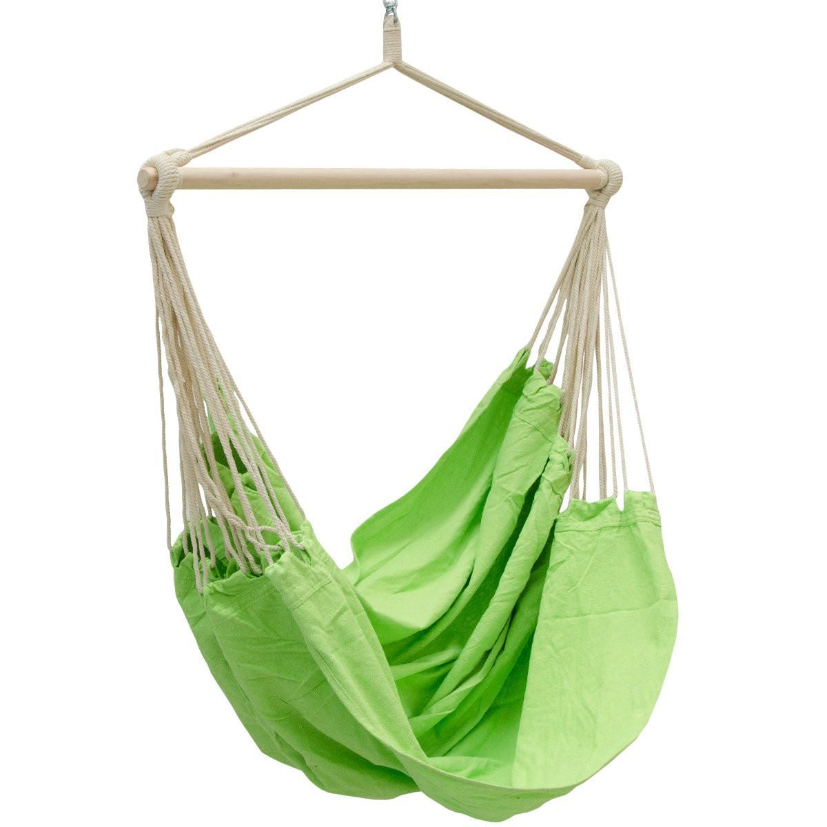 XL HÄNGESTUHL mit Gestell 210/140 cm , Grün/Schwarz - Grün, Textil (140/210/160cm) - Amanka