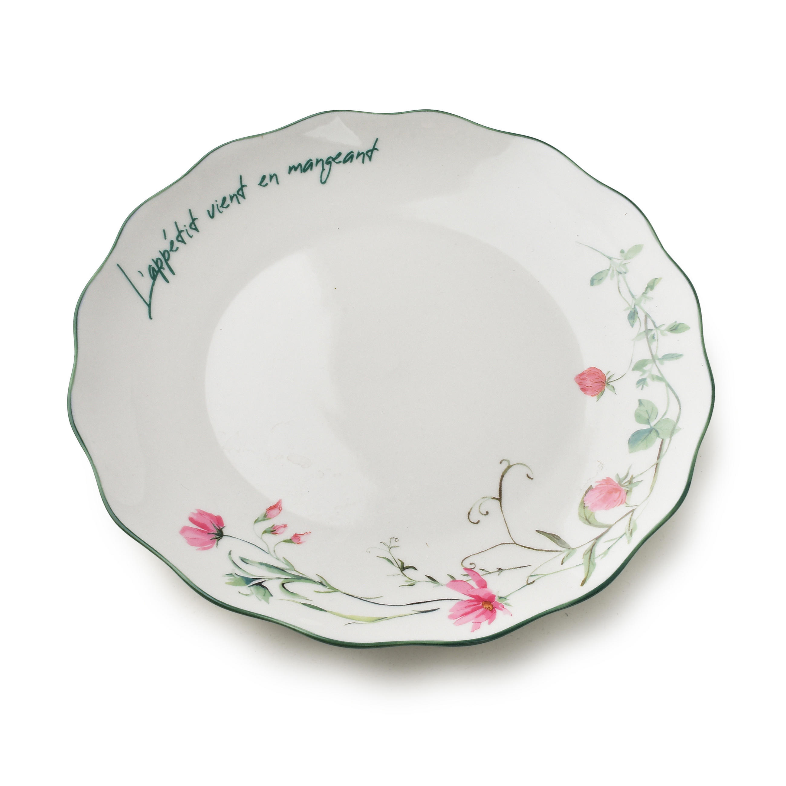 TELLER MOLLIE Weiß 20,5/2cm Porzellan - Grün, Keramik (2cm) - Mondex