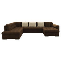 WOHNLANDSCHAFT Niko Bis, Seite: Rechts - Braun, Holz/Textil (348/76/205cm) - MIRJAN24