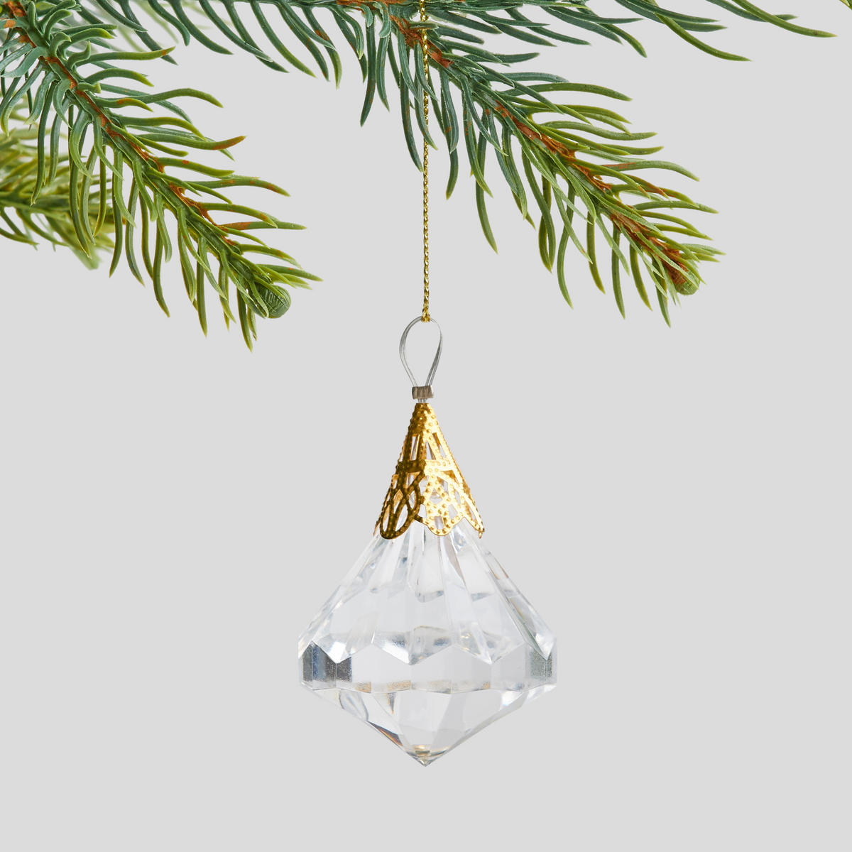 WEIHNACHTSDEKO Hängend CRISTI, 6 x 3.5 cm, Gold, Christbaumschmuck, Weihnachtsbaumdekoration, Christmas, Xmas - Goldfarben, Kunststoff (3.5/6/3.5cm) - home&you