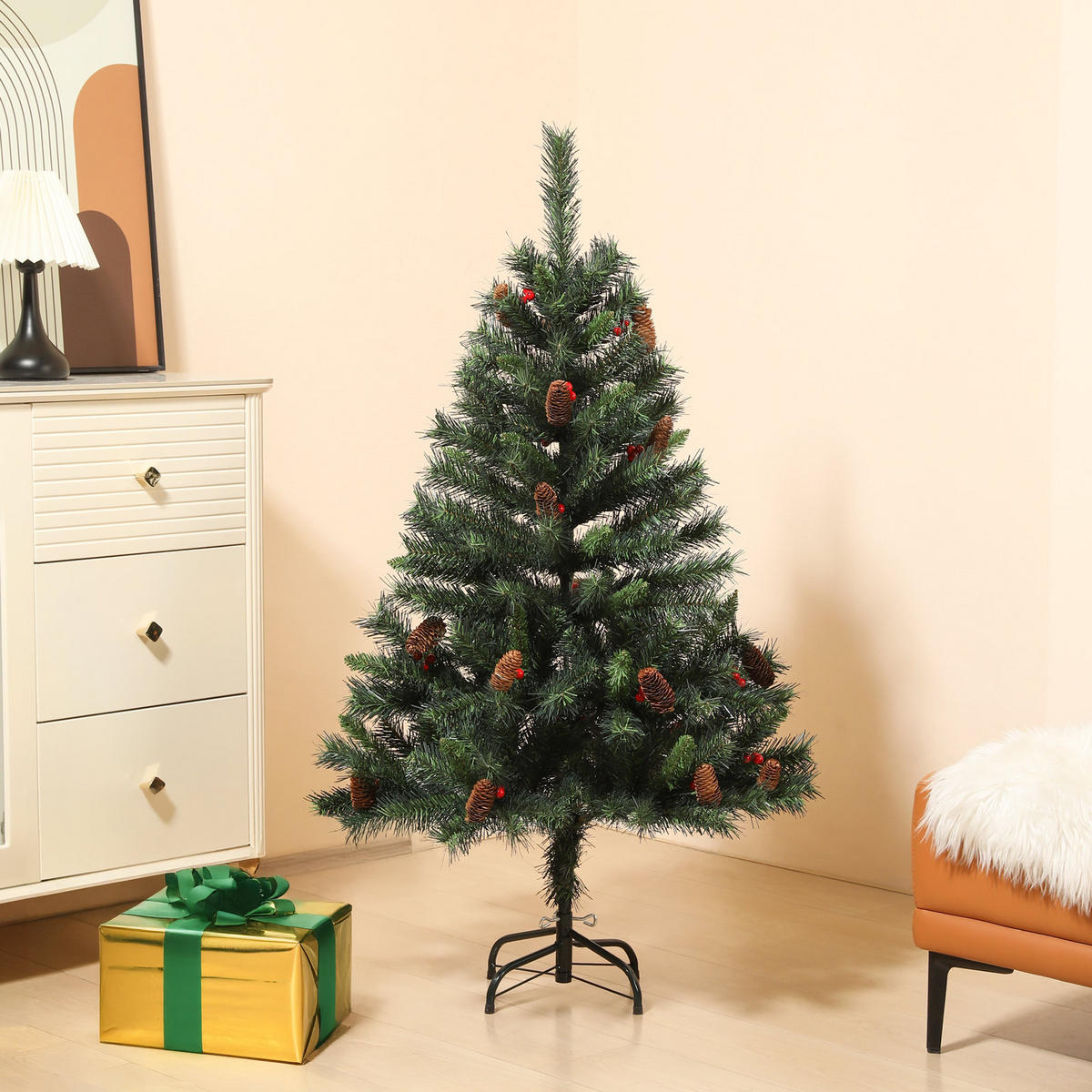 WEIHNACHTSBAUM künstlich - Grün, Kunststoff (90/150cm) - SVITA