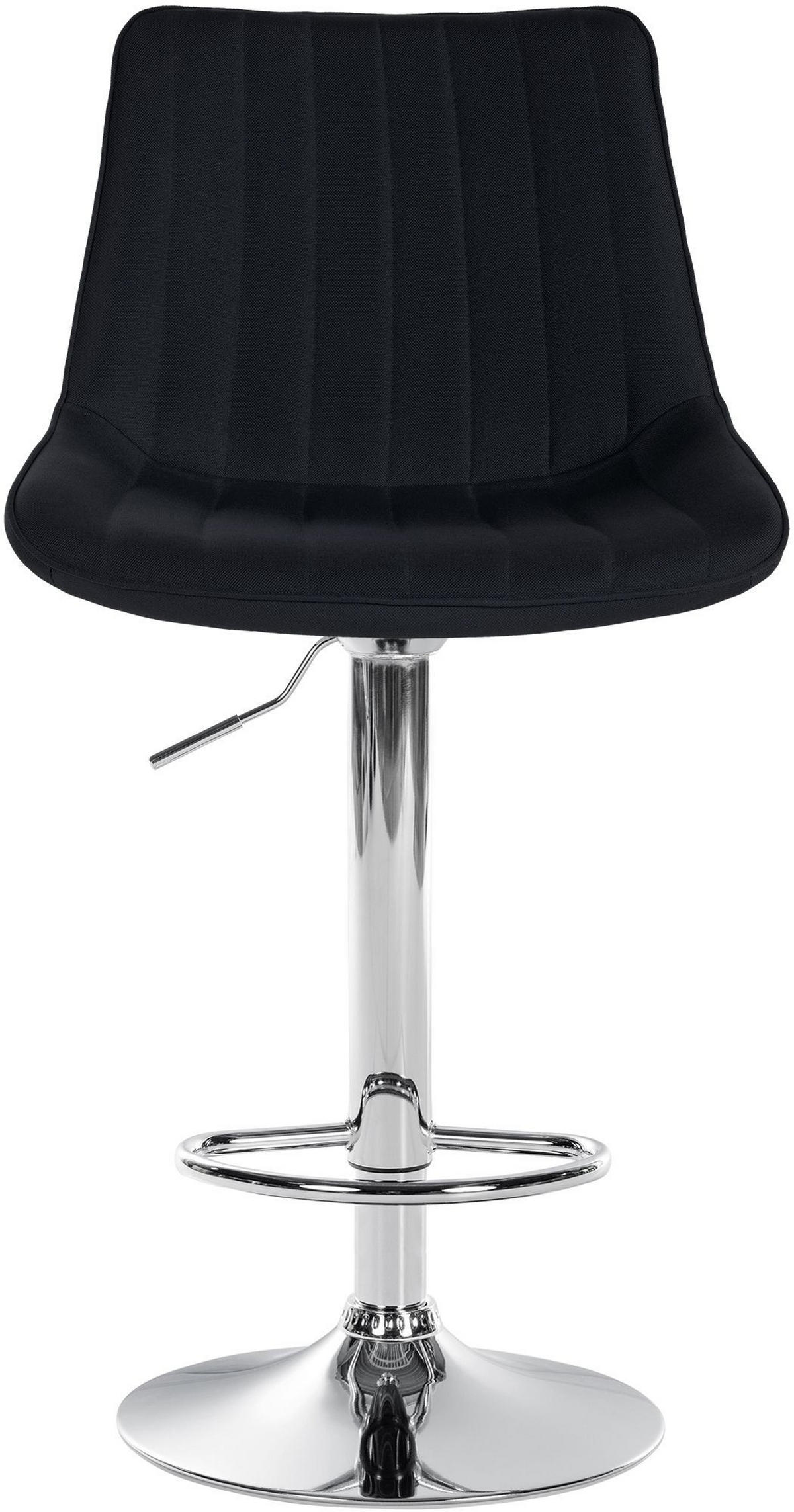 BARHOCKER Toni Stoff 91-112x49,5x50 cm schwarz - Schwarz, Textil (49.5/91/50cm) - furnicato