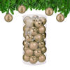 30XWEIHNACHTSKUGELN - Creme, Kunststoff (6/7/6cm) - Relaxdays