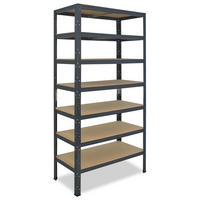SCHWERLASTREGAL HOME 200x110x40 cm in anthrazit mit 7 Böden und 125 kg Traglast pro Boden - Anthrazit, Metall (110/200/40cm) - shelfplaza