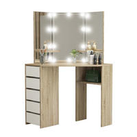 SCHMINKTISCH rechteckig weiß 110/141,5/54 cm - Braun, Holz (54/141.5/110cm) - ML-DESIGN