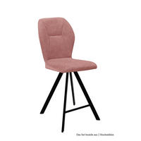 THEKENSTUHL (2er-Set) Denicha 51x109x60 Schwarz/Rosewood - Dunkelrosa/Schwarz, Kunststoff (60/109/51cm) - 58aufmkessel