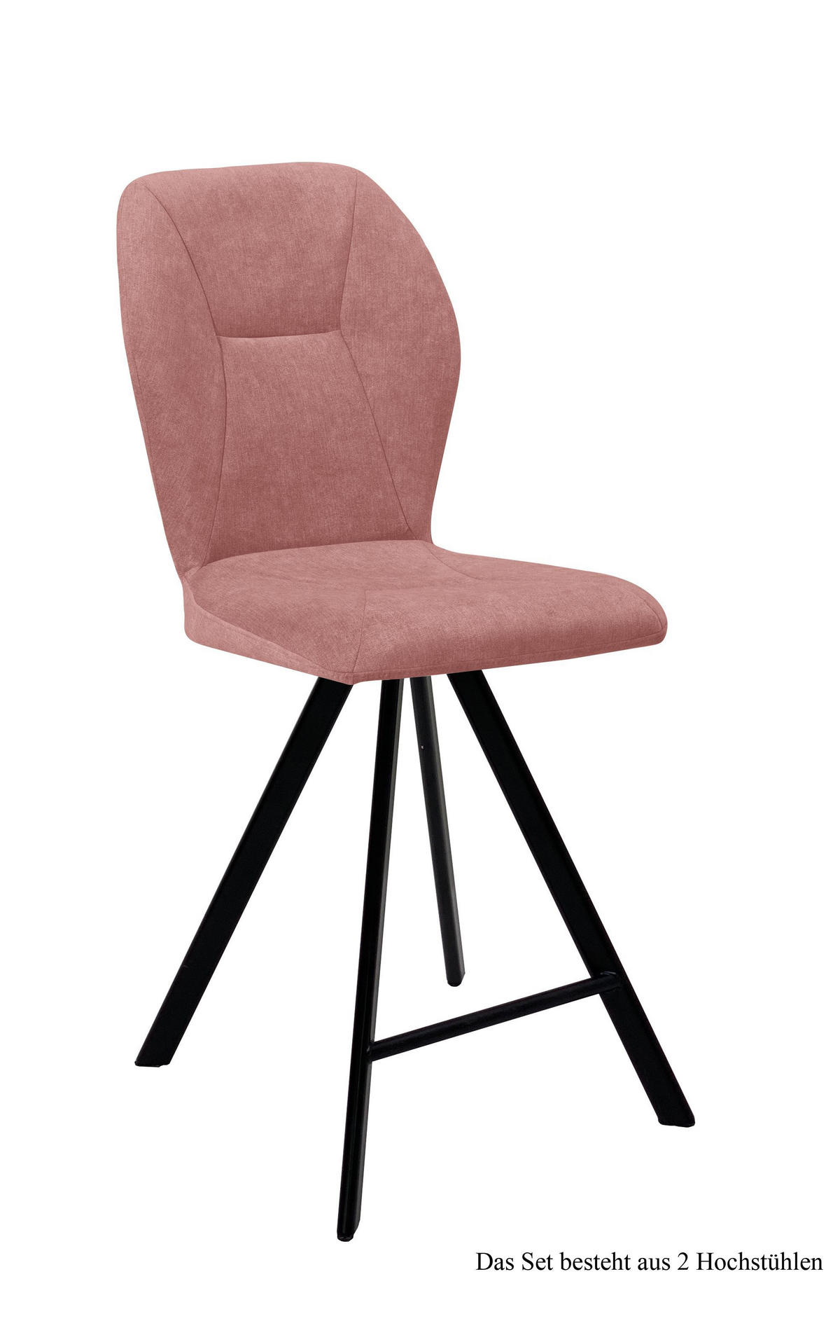 THEKENSTUHL (2er-Set) Denicha 51x109x60 Schwarz/Rosewood - Dunkelrosa/Schwarz, Kunststoff (60/109/51cm) - 58aufmkessel