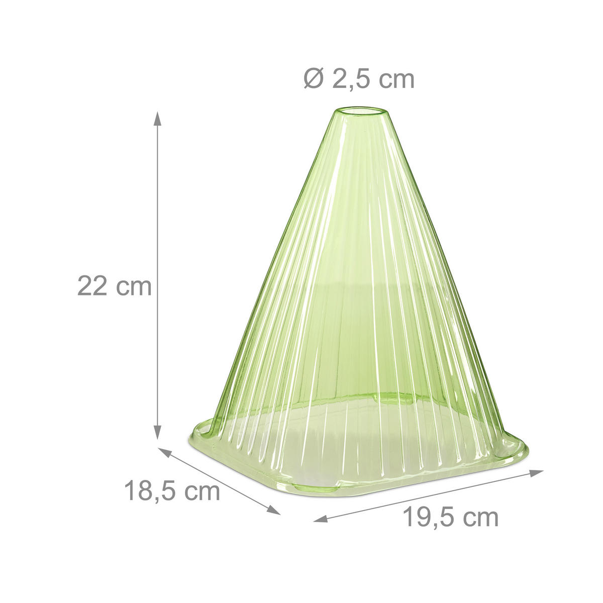 24XKAPE za biljke - zelena, plastika (19.5/22/18.5cm) - Relaxdays