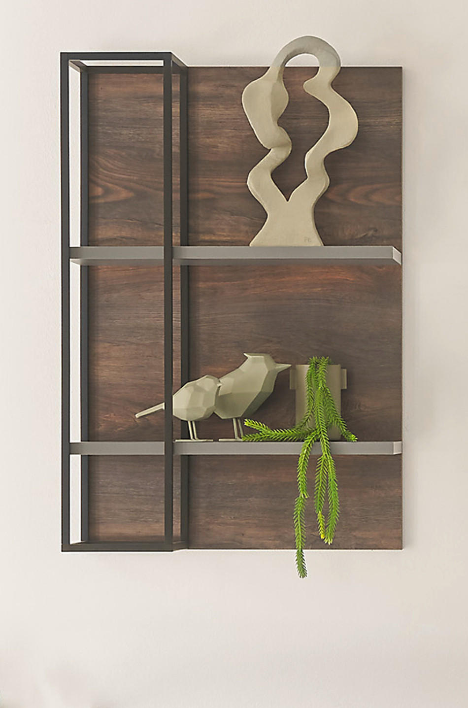 WANDPANEEL Thermo Eiche, grau, Wandboard 60 x 90 cm - Eichefarben/Grau, Holzwerkstoff (60/90/26cm) - Furn.Design