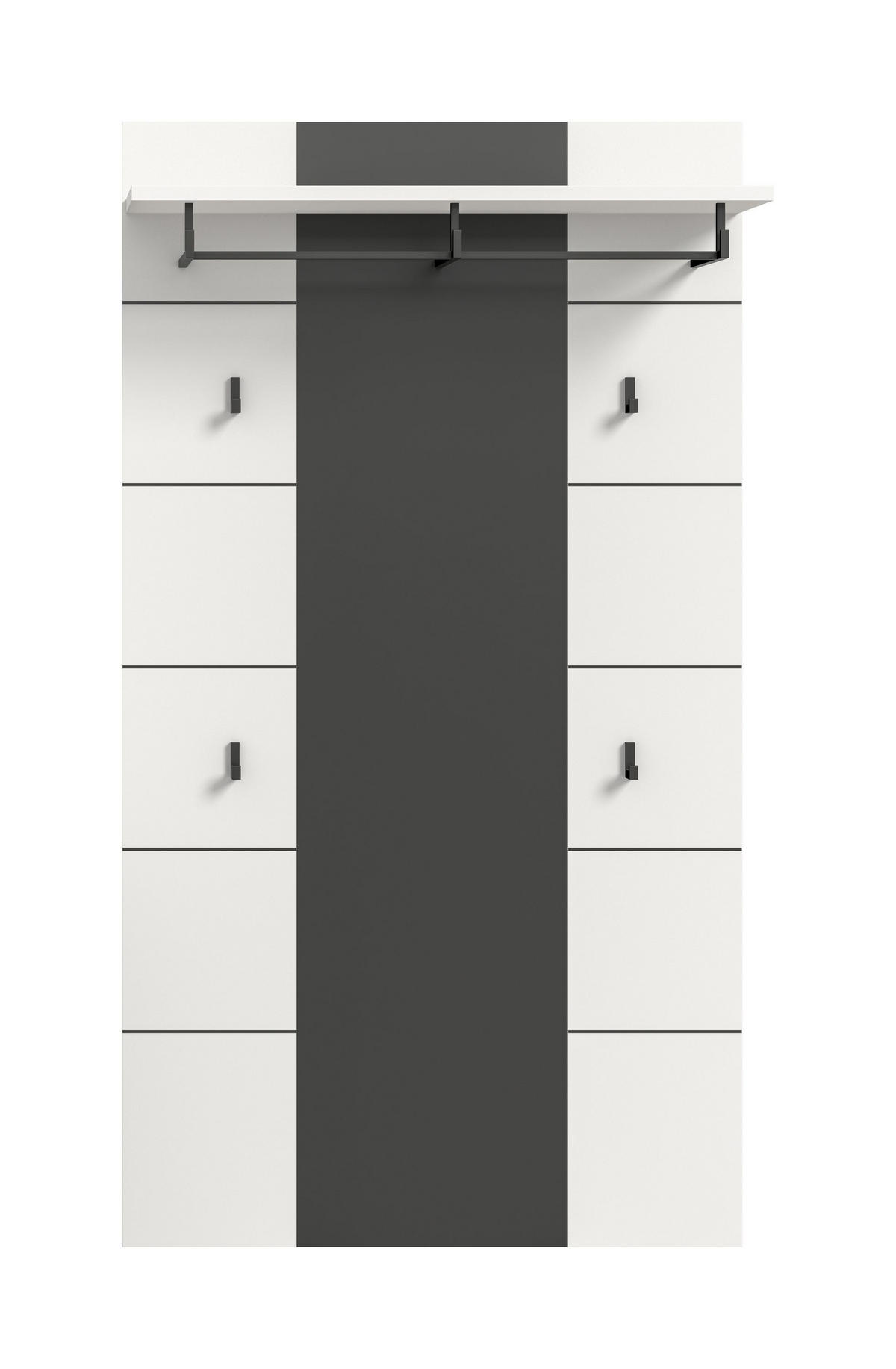 PANEEL CANU (B/H/T: ca. 80/145/29 cm) in Basalt grau/weiß - Grau, Holzwerkstoff (80/145/29cm)