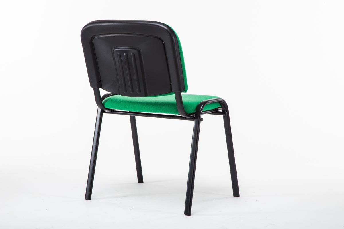 BESUCHERSTUHL Keen mit Stoffbezug, Gestell Schwarz / Bezug Grün - Schwarz/Grün, Textil/Metall (53/83/53cm) - TPFLiving