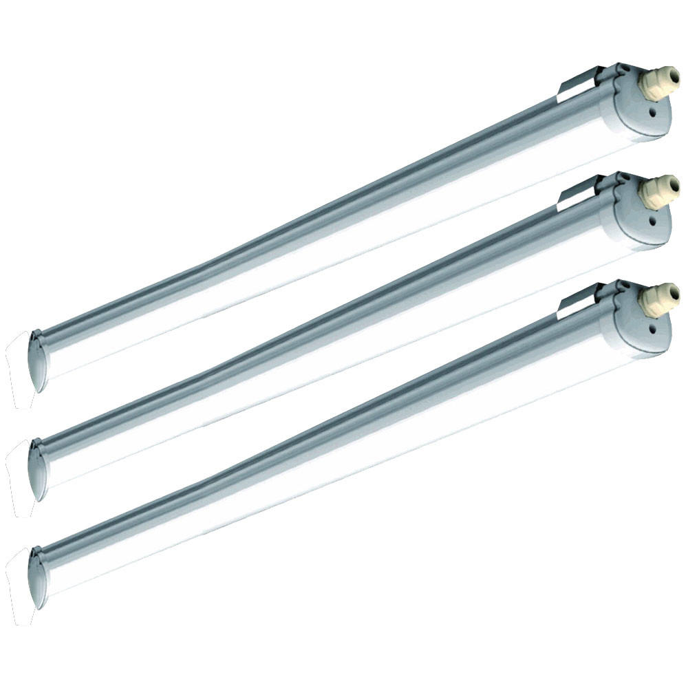 LED DECKENLEUCHTE Grau Metall 3er Set - Grau, Kunststoff (150/6.5/5.8cm)