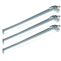 LED DECKENLEUCHTE Grau Metall 3er Set - Grau, Kunststoff (150/6.5/5.8cm)