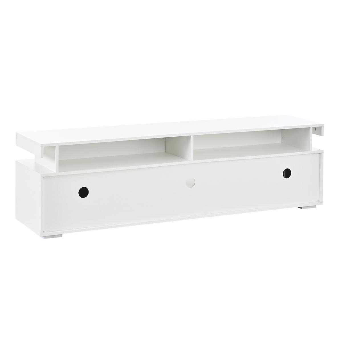 LOWBOARD 150/35/43 cm aus Spanplatte mit LED-Beleuchtung Weiß - Weiß, Holzwerkstoff (150/43/35cm) - Modenvie