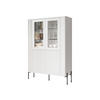 VITRINE Vera - Schwarz/Weiß, Holzwerkstoff/Metall (110/160/40cm) - MIRJAN24