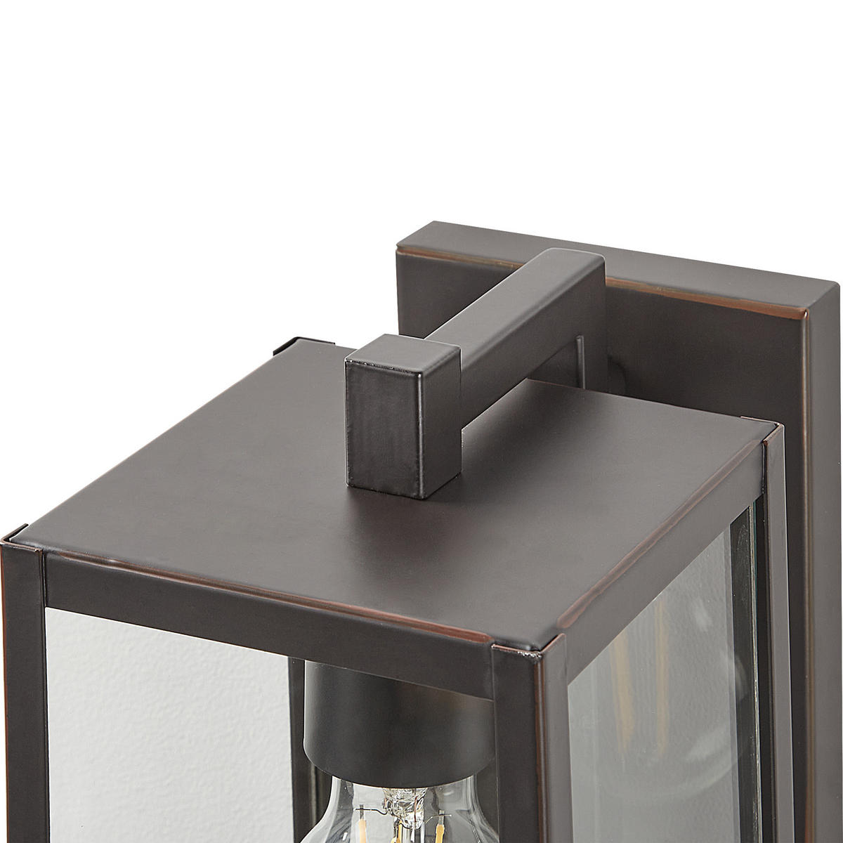 AUSSENWANDLEUCHTE Megget 20/20/33 cm - Schwarz, Metall (20/33/20cm) - Beliani