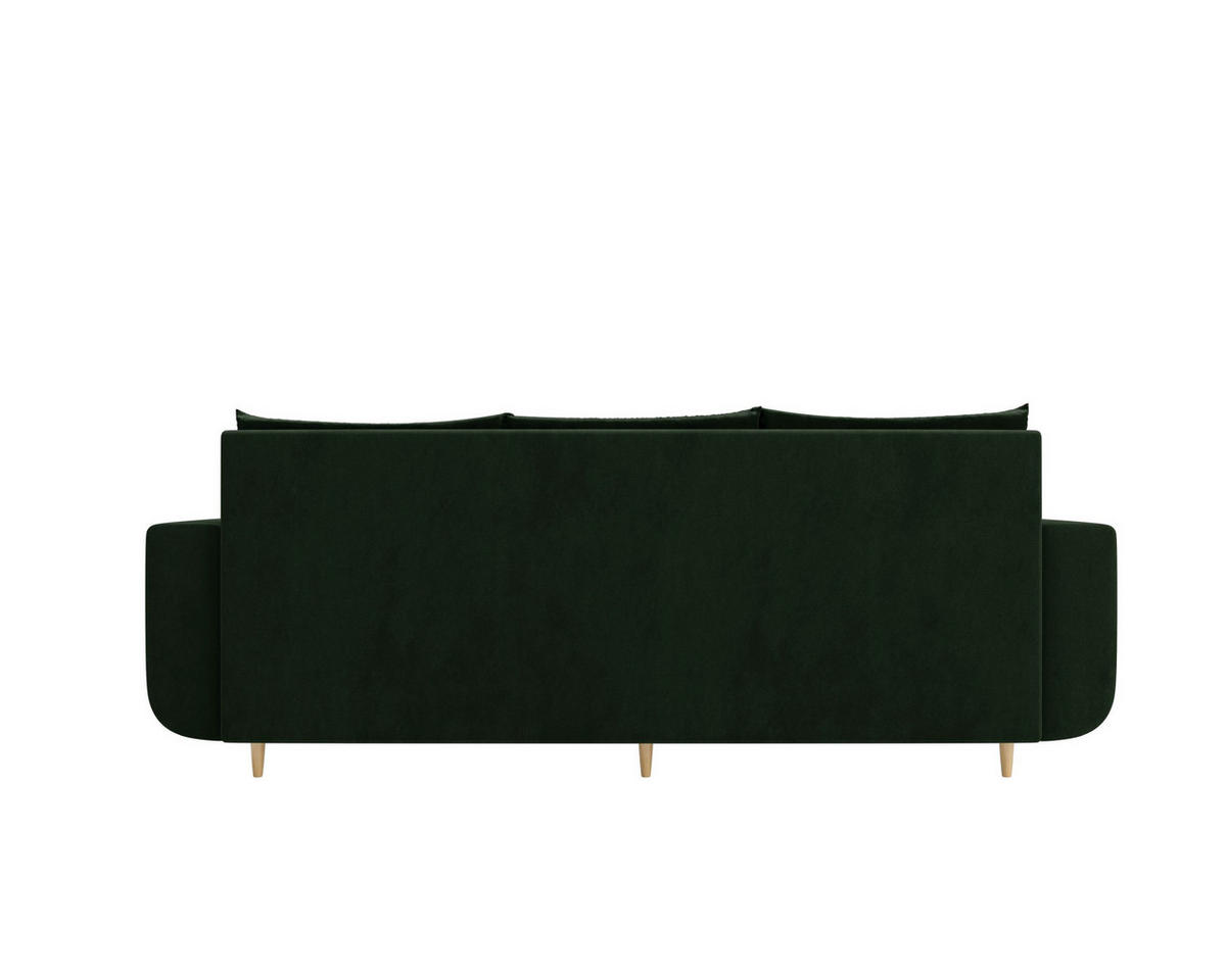 SOFA DELFIN mit Schlaffunktion ITAKA 10 Sofa mit Stauraum - Dunkelgrün, Textil (90/88/240cm) - Bedante