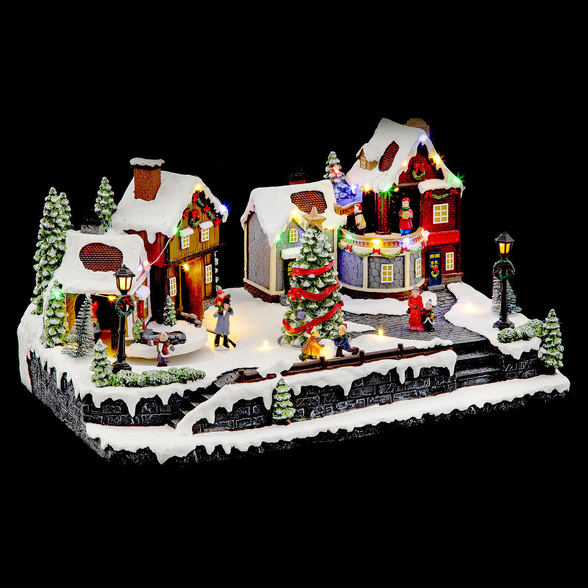 WEIHNACHTSDORF mit Beleuchtung 45/20,5/29,5 cm - Multicolor, Kunststoff (20.5/29.5/45cm) - Fééric Lights and Christmas