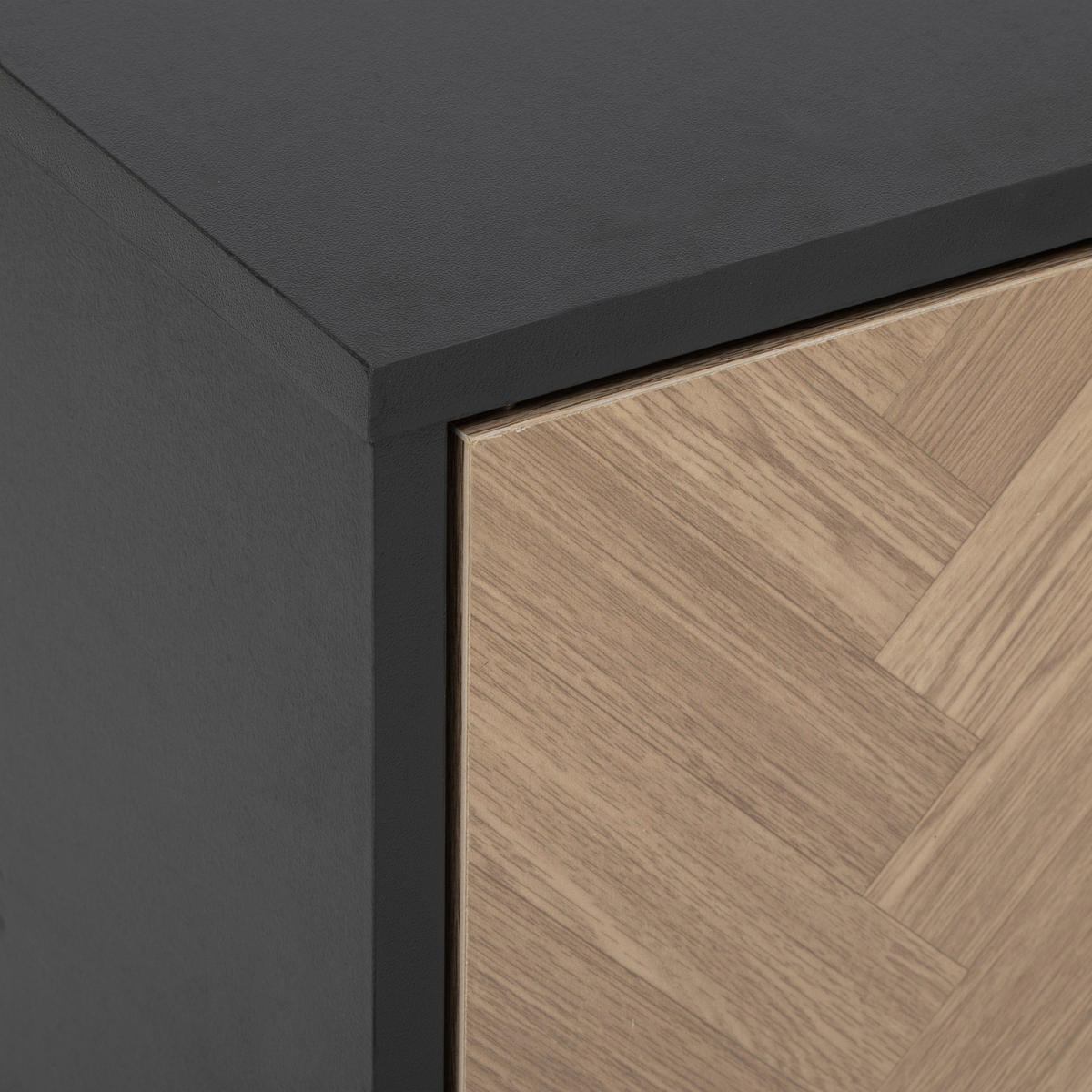 TV-SCHRANK Chevrons 120/40/45 cm - Schwarz, Metall (40/45/120cm) - 5five Simply Smart