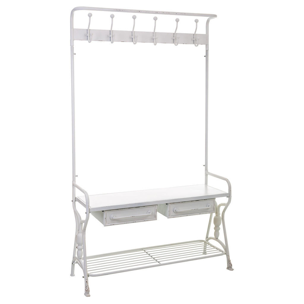 GARDEROBE aus Metall 104x39x183 Cm - Weiß, Metall (104/183/39cm) - Wanderlust
