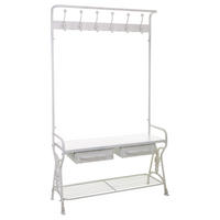 GARDEROBE aus Metall 104x39x183 Cm - Weiß, Metall (104/183/39cm) - Wanderlust