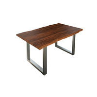 ESSTISCH LAUREN - Silberfarben/Nussbaumfarben, Holz/Metall (85/160/77cm) - SAM