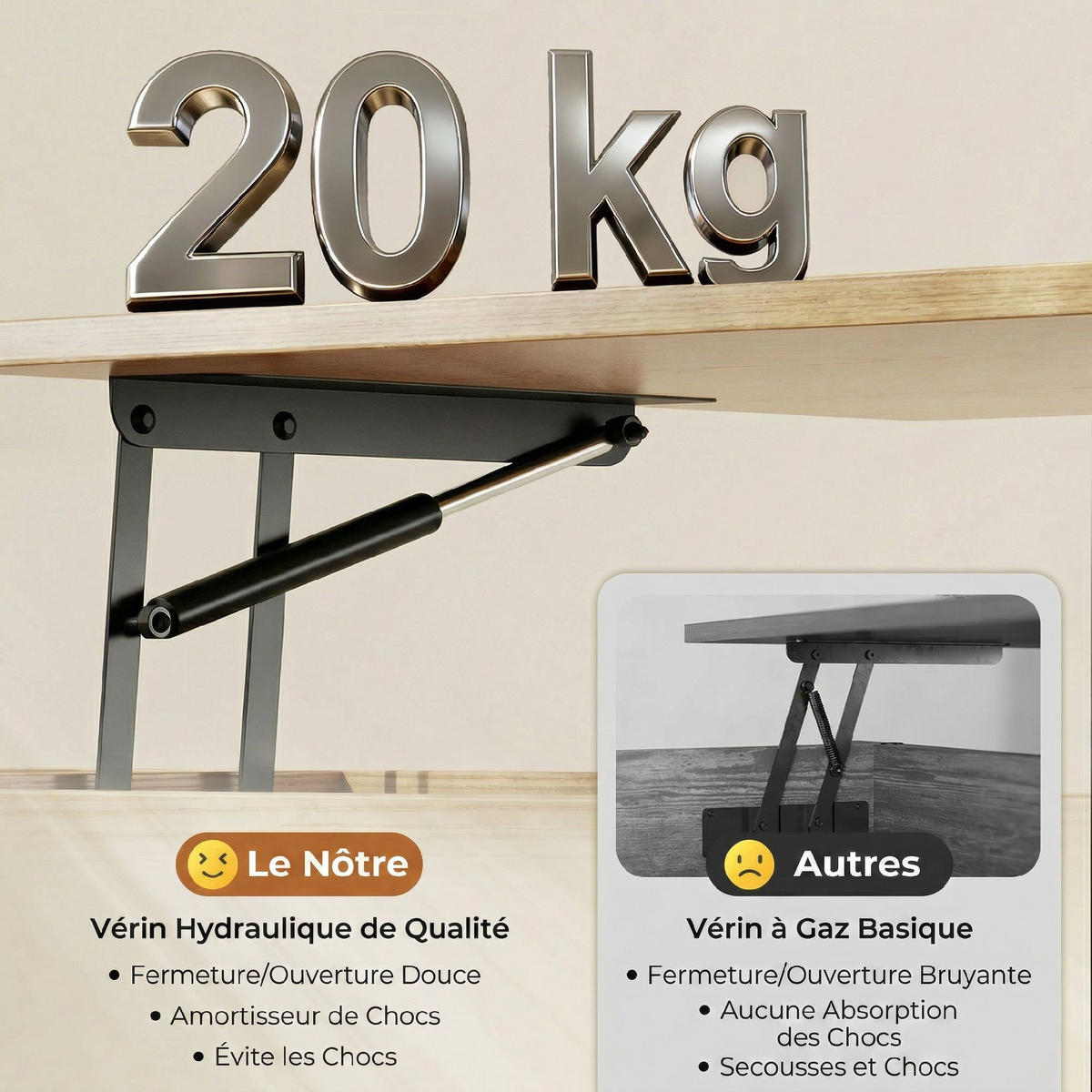 COUCHTISCH Beige 1 Stück - Beige, Metall (100/50/58cm) - GiPP