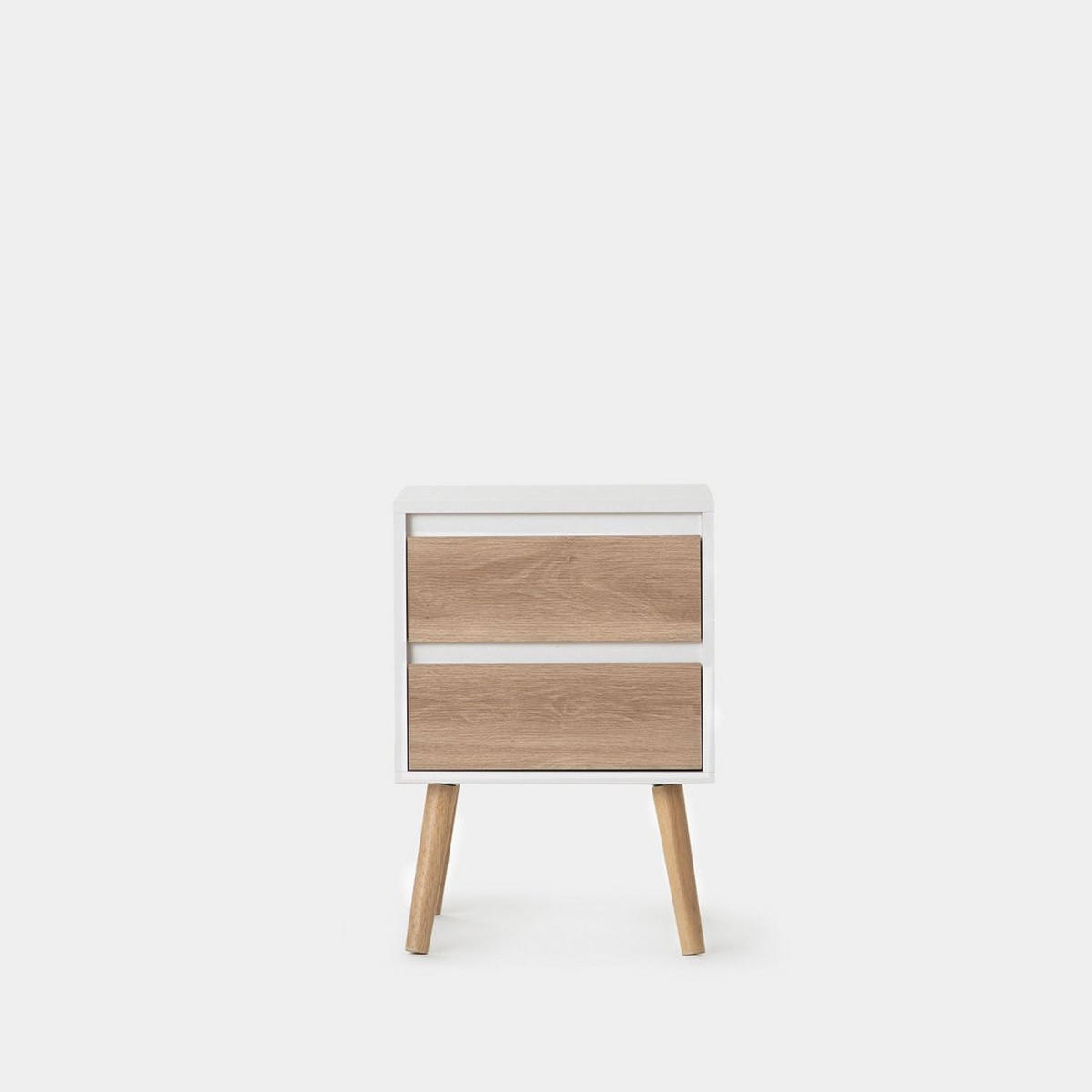 NACHTTISCH 2 SCHUBLADEN Kemi Zweifarbig 40 cm x 59 cm - Multicolor, Holzwerkstoff (40/59/40cm)