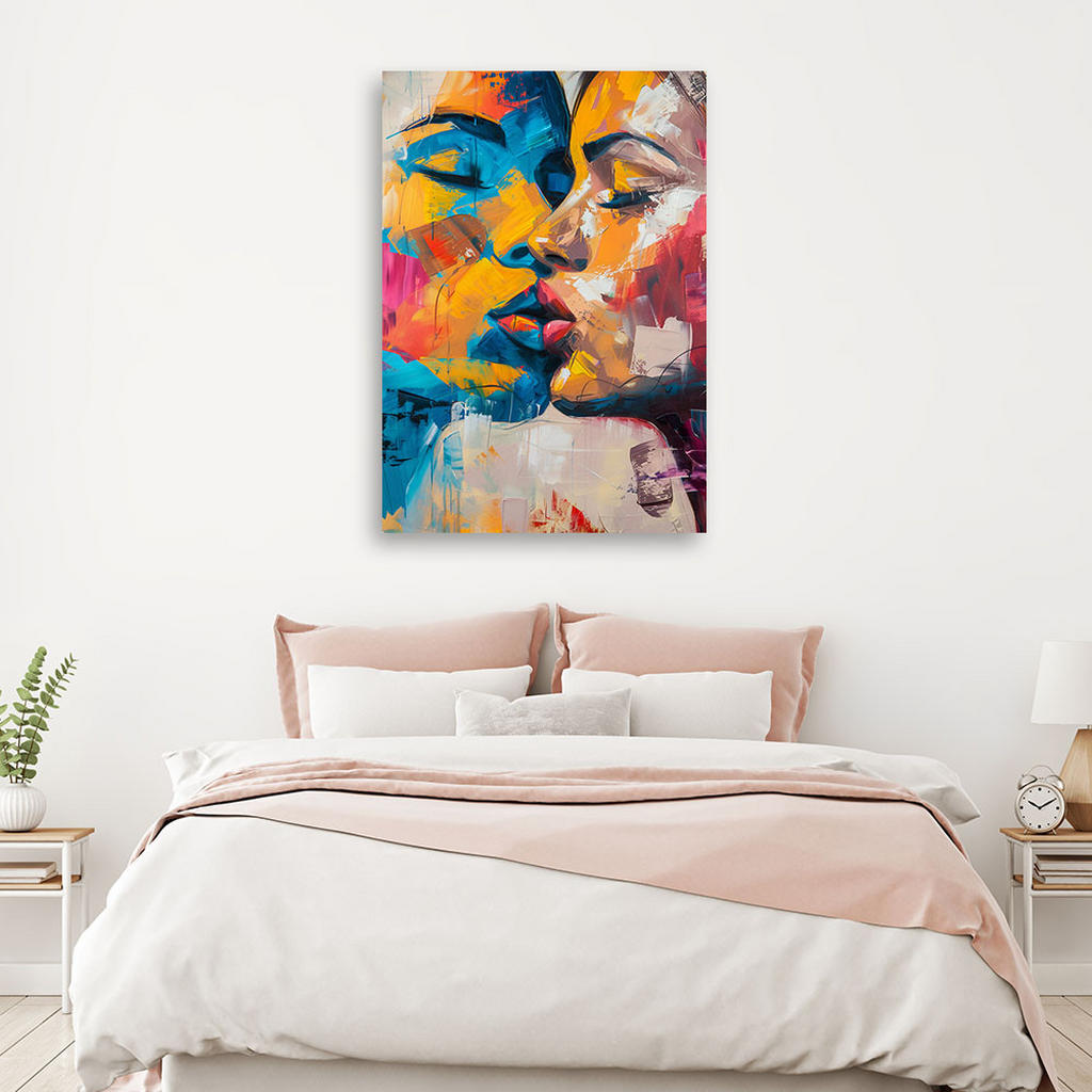 Thumbnail - Feeby Leinwandbild, Mehrfarbig, Textil, Herz/Romantik, Rechteckig, 80x120 cm, Bilder und Zubehör, Wandbilder, Leinwandbi...