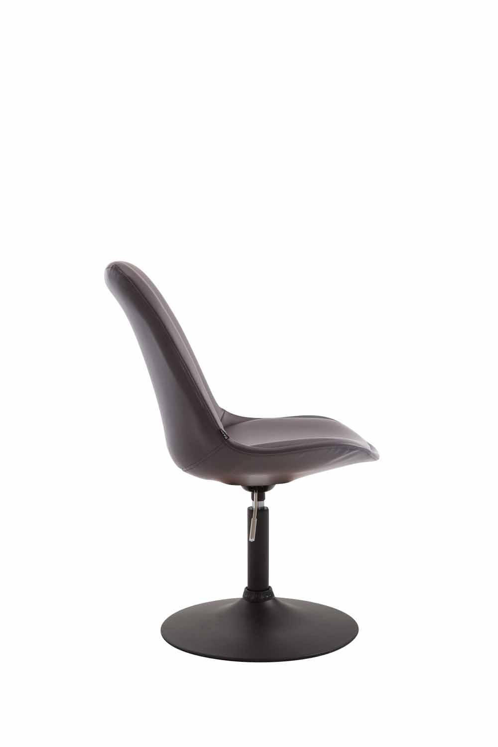 DREHSTUHL Lederlook braun - Schwarz/Braun, Textil/Metall (48/76/57cm) - CLP