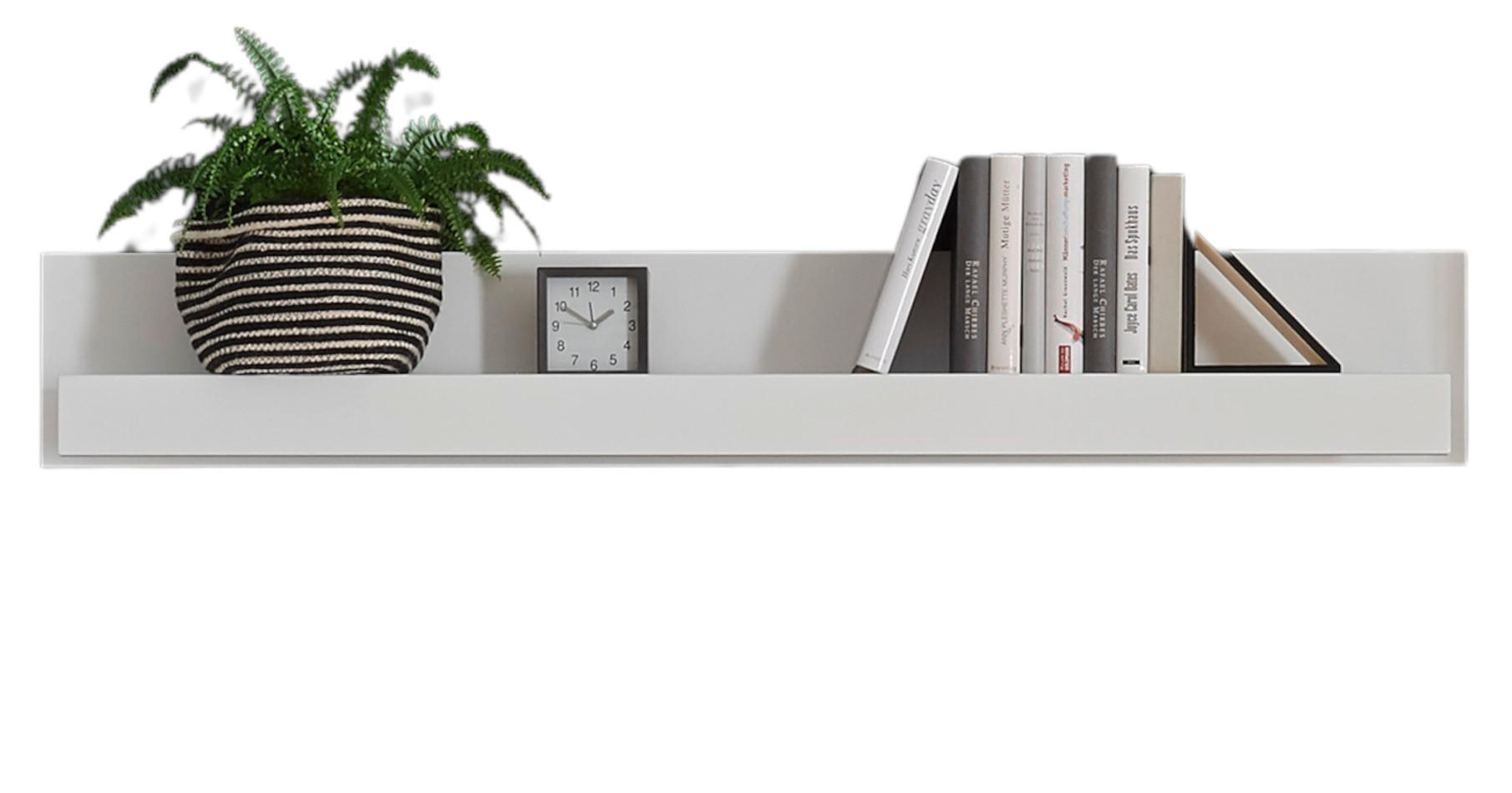 WANDBOARD weiß, Hochglanz, Wandregal, 150 x 22 cm - Weiß Hochglanz, Holzwerkstoff (150/22/18cm) - Furn.Design