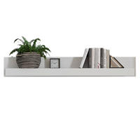 WANDBOARD weiß, Hochglanz, Wandregal, 150 x 22 cm - Weiß Hochglanz, Holzwerkstoff (150/22/18cm) - Furn.Design