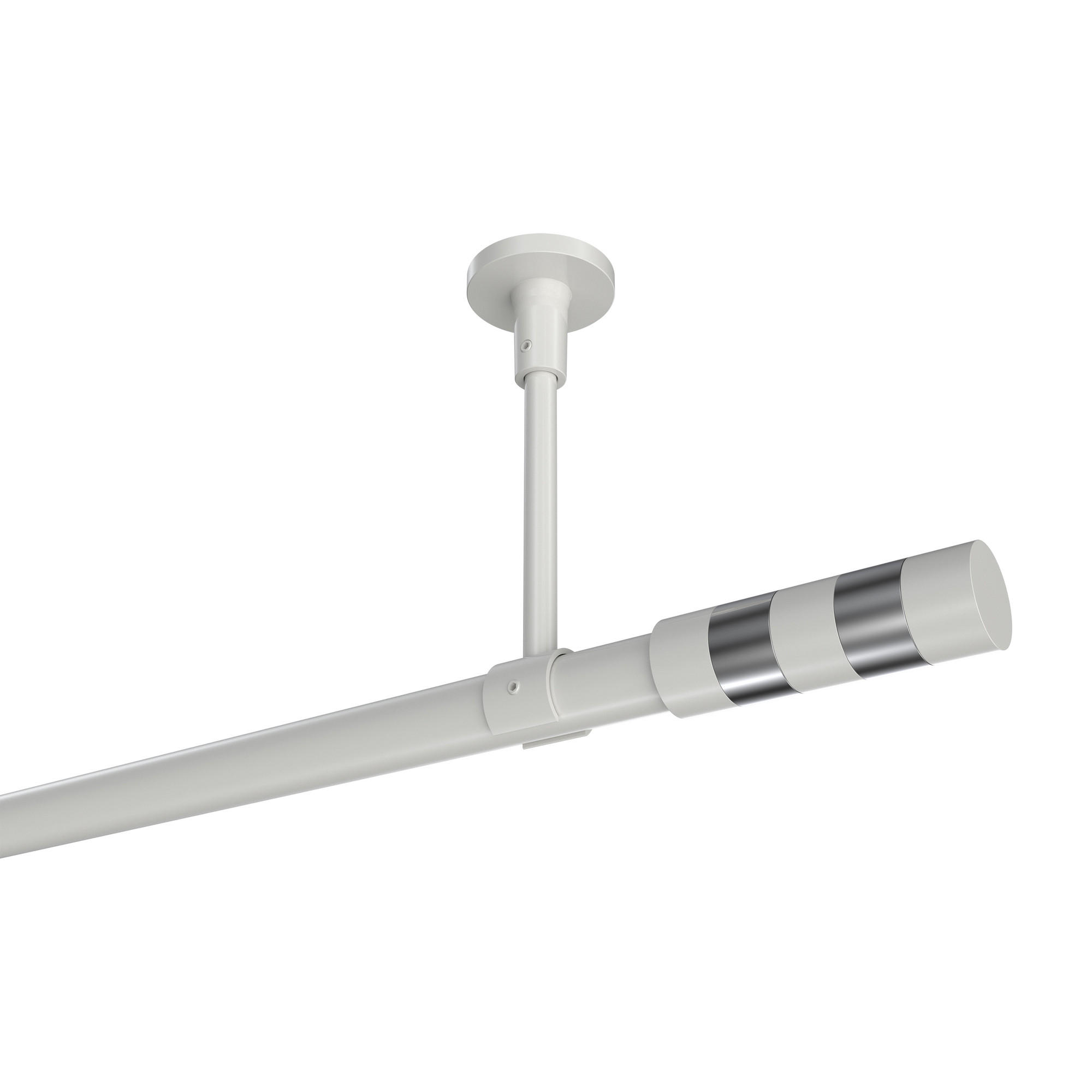 Interdeco Gardinenstange Weiß, Chrom 360 cm