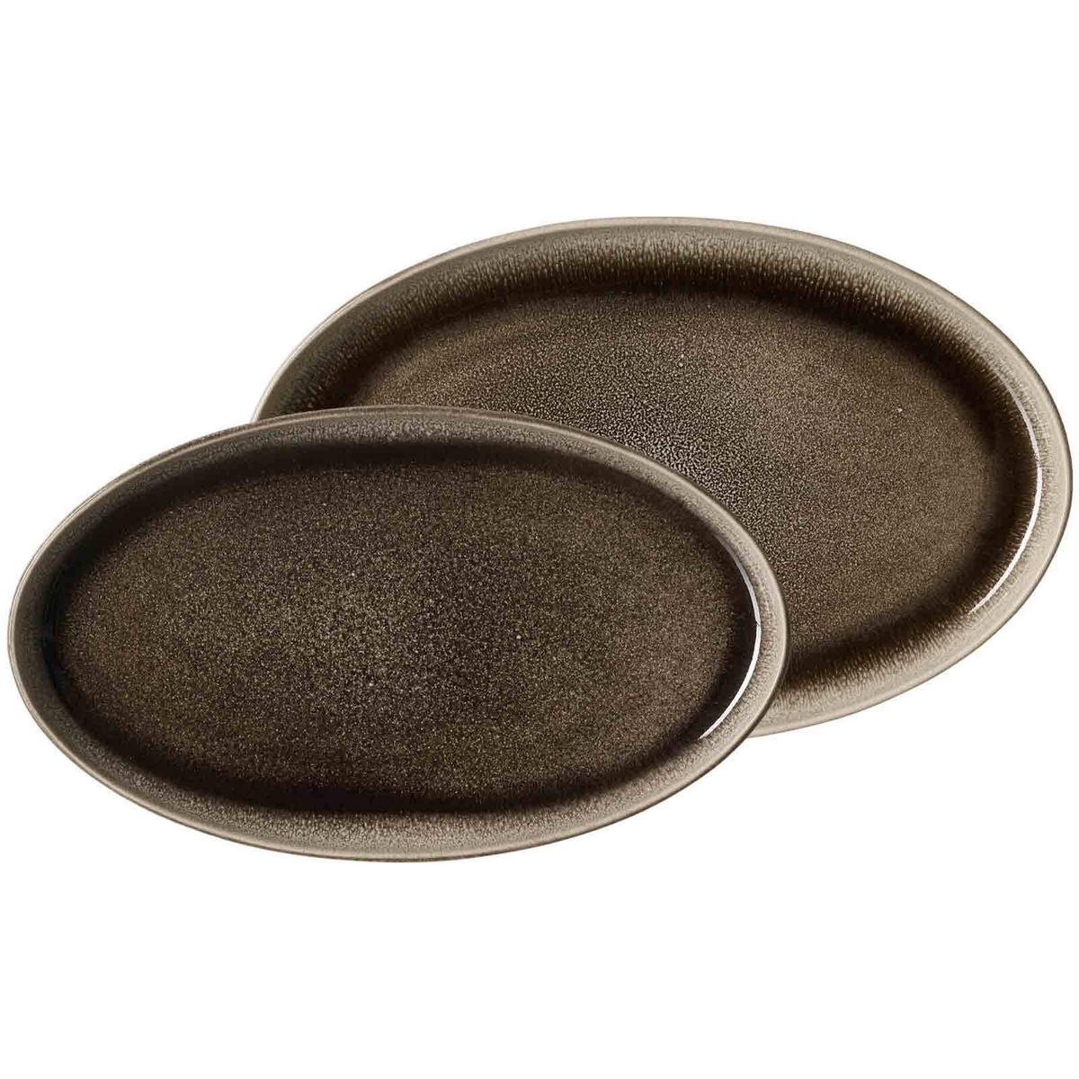 SERVIERPLATTENSET Eda braun 2er Set - Braun, Keramik (1/1/1cm) - Ritzenhoff Breker