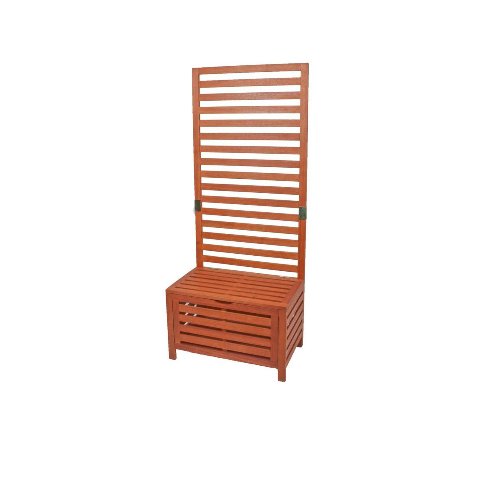 BALKON-SICHTSCHUTZ Tamas Stauraum Eukalyptus Natur 180x76x45cm - Hellbraun, Holz (76/180cm) - DELUKE