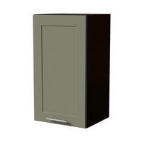 HÄNGESCHRANK Oslo W2/40 Schwarz / Reed Green Matt 40 / 32,5 / 72cm - Schwarz/Grün, Holz/Holzwerkstoff (40/72/32.5cm) - Feldmann-Wohnen