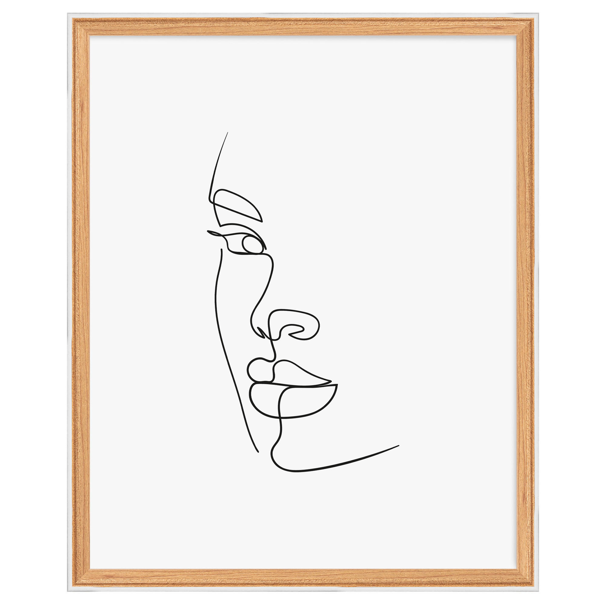 BILDERRAHMEN Silhouette Holzrahmen, 40x50 cm, Buche - Buchefarben, Holzwerkstoff (41.2/51.2/2cm) - walther design