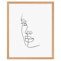 BILDERRAHMEN Silhouette Holzrahmen, 40x50 cm, Buche - Buchefarben, Holzwerkstoff (41.2/51.2/2cm) - walther design