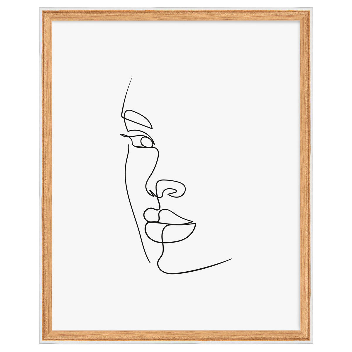 BILDERRAHMEN Silhouette Holzrahmen, 40x50 cm, Buche - Buchefarben, Holzwerkstoff (41.2/51.2/2cm) - walther design