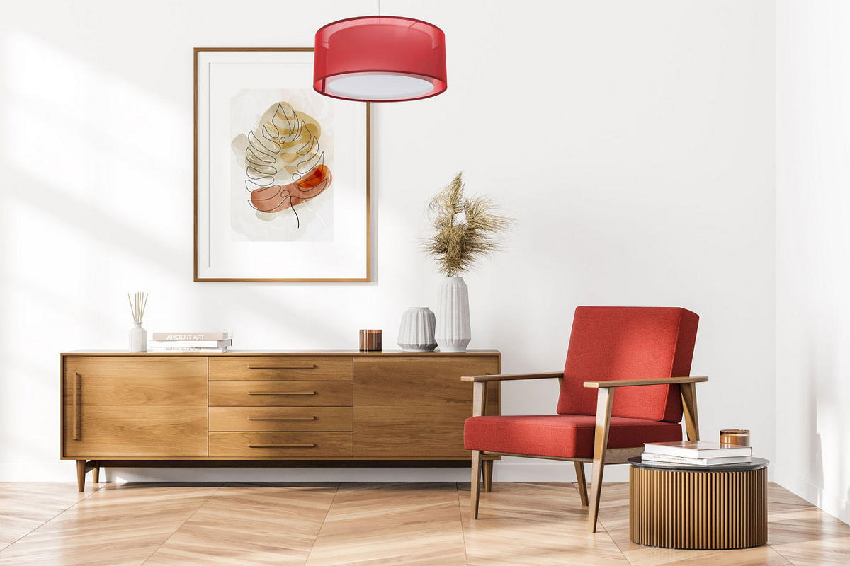 HÄNGELEUCHTE Rot 40/17 cm - Rot/Weiß, Kunststoff (40/0.9/17cm) - ONZENO