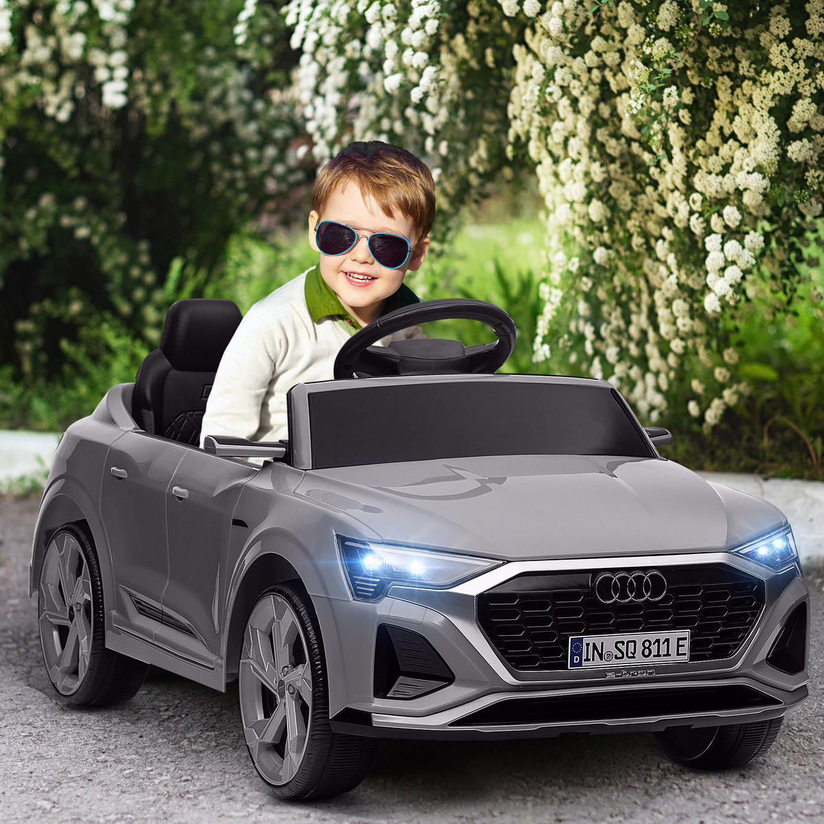 ELEKTRO-KINDERAUTO DE-13158 2,4G Fernbedienung Grau - Grau, Kunststoff (98/49.5/43cm) - ComfortXL