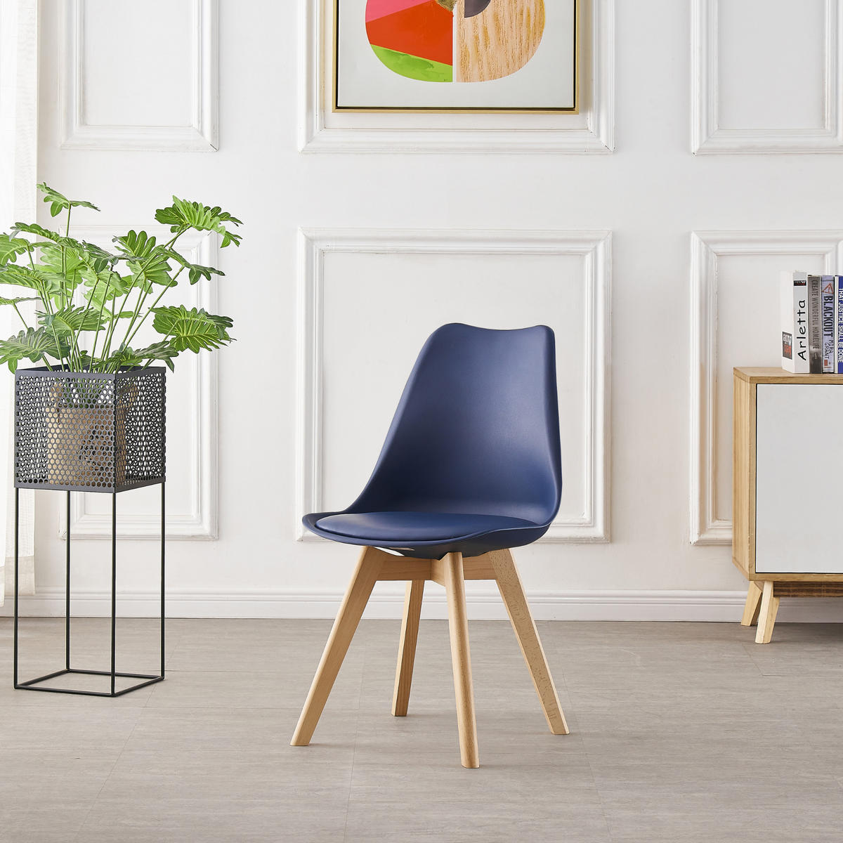 ESSZIMMERSTUHL Kunststoff 4-teilig Blau - Blau, Kunststoff (48/83/44cm) - Life Interiors