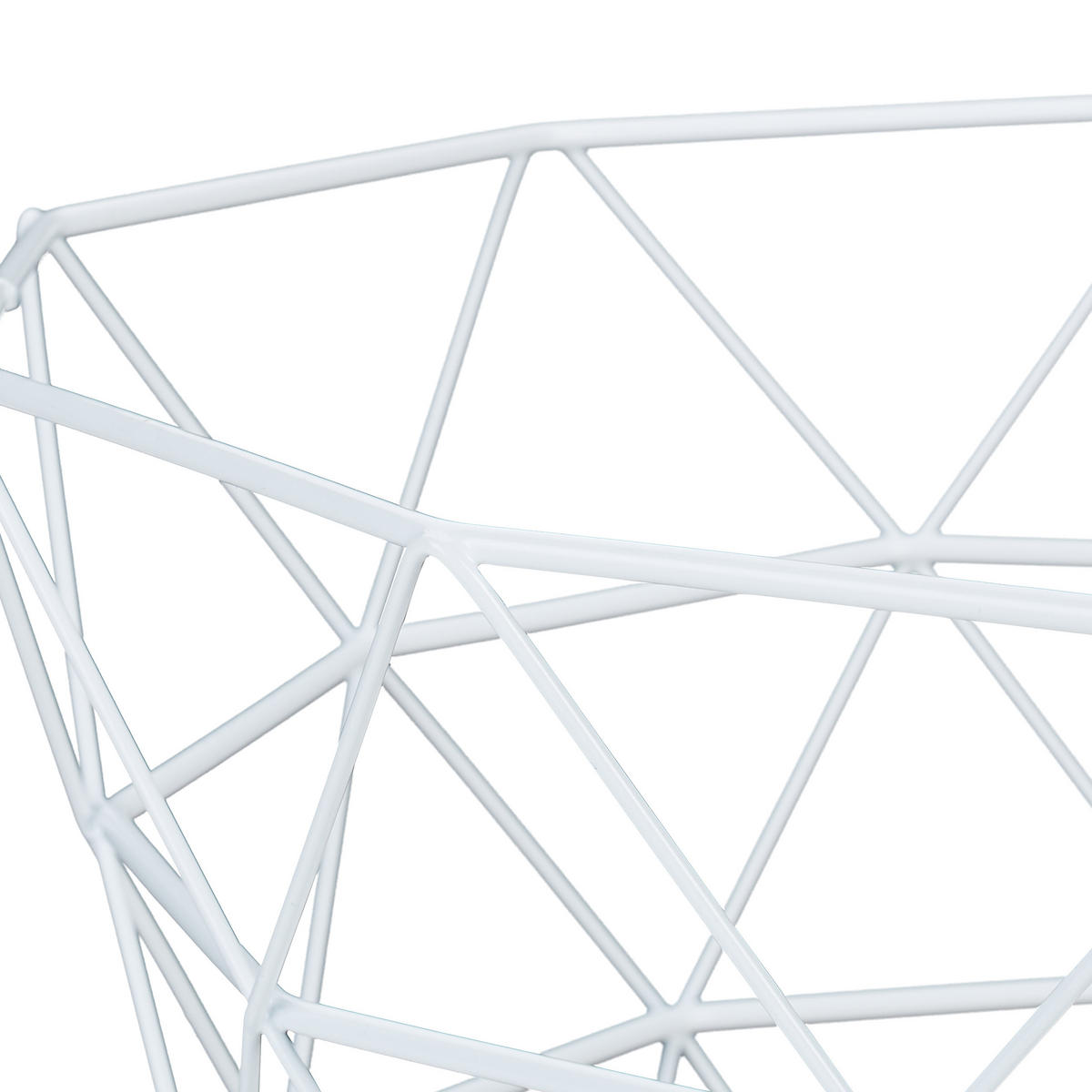 OBSTKORB - Weiß, Holzwerkstoff/Metall (14.5cm) - Relaxdays