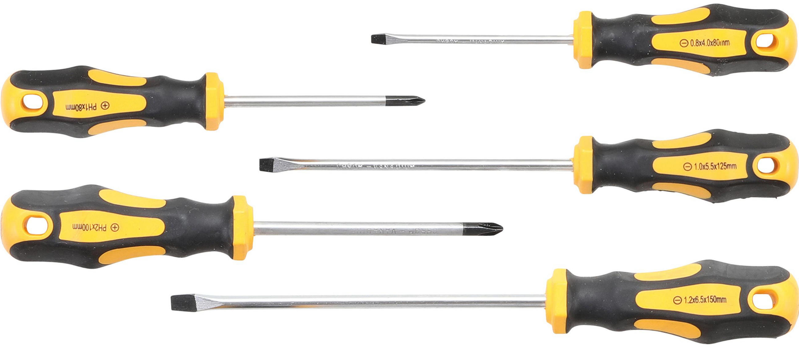 SCHRAUBENDREHER-SATZ | 5-TLG. - Multicolor, Kunststoff/Metall (1/1cm) - BGS technic