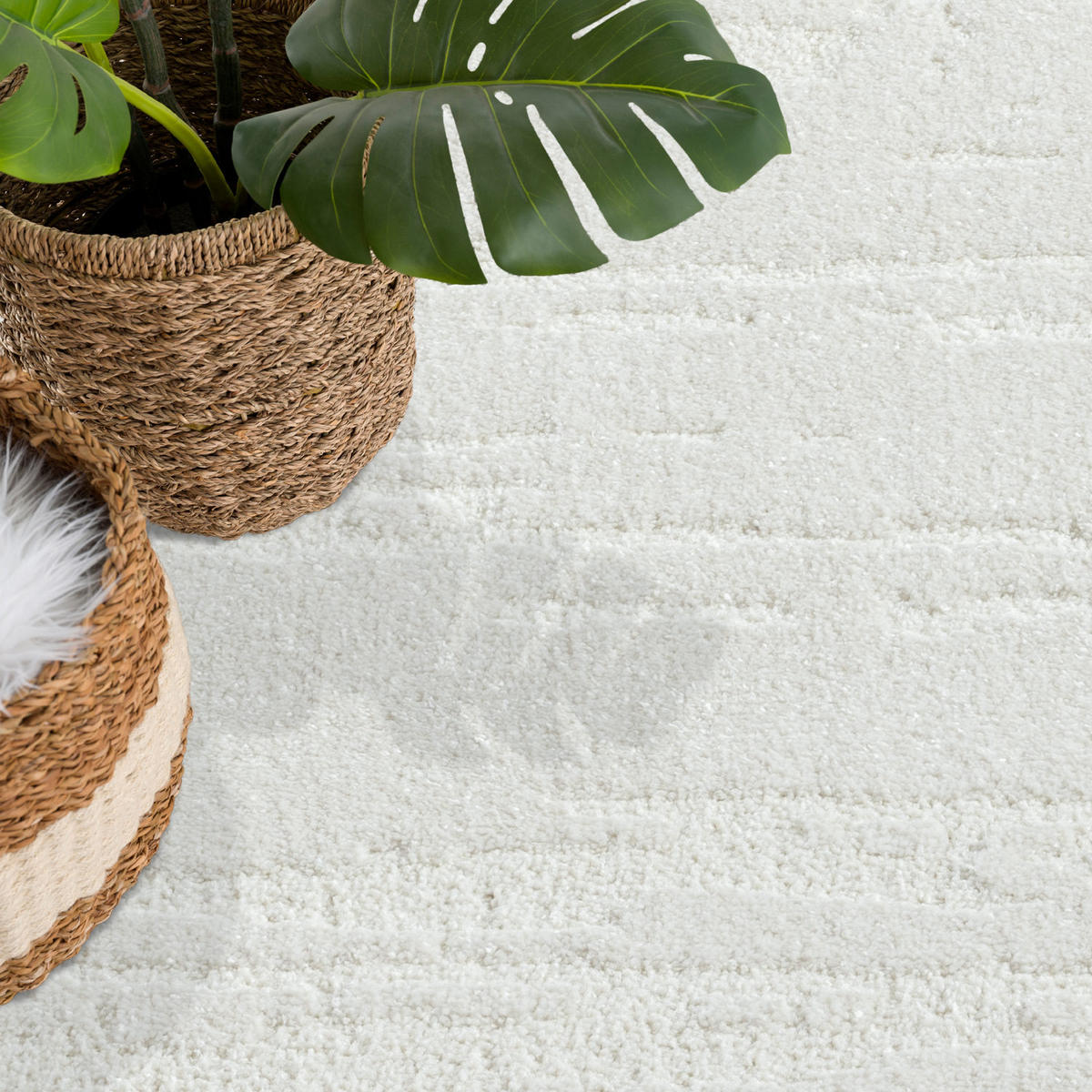 KURZFLOR-TEPPICH Flair 171 Creme 120x170 cm - Creme, Textil (120/170cm) - carpet city